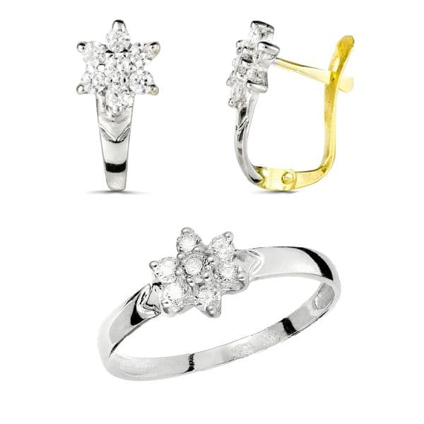 JUEGO COMUNION OB PEND. Y ANILLO 13X6MM ORO
