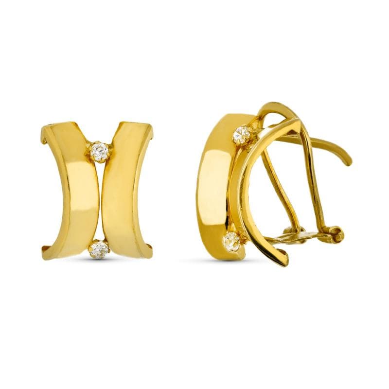 PENDIENTES EQUIS. ORO 18K