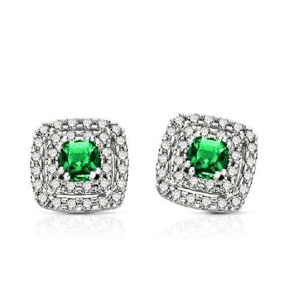 PENDIENTES ESMERALDA. ORO 18K