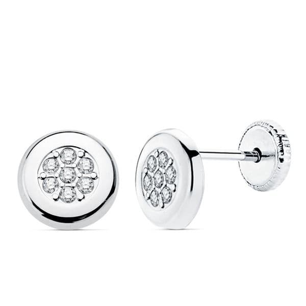 PENDIENTES ROSETA. 18K
