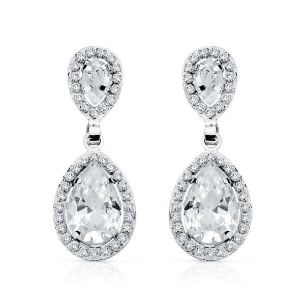 PENDIENTES CRISTALIA. ORO 18K