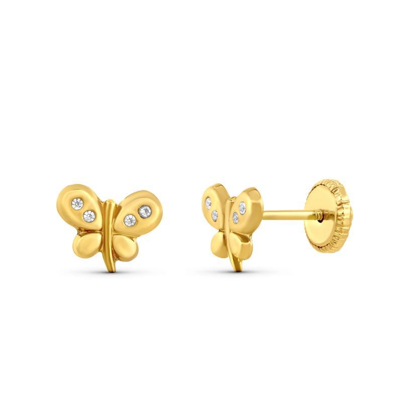 PENDIENTES BUTTERFLY. ORO 18K