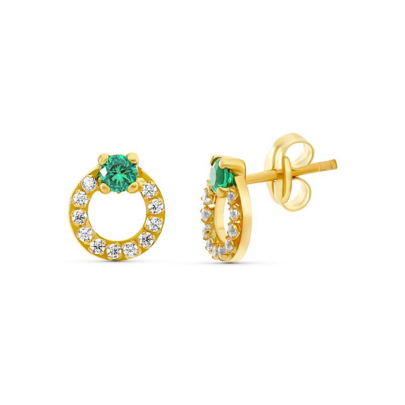 PENDIENTES TINA GREEN. ORO 18K