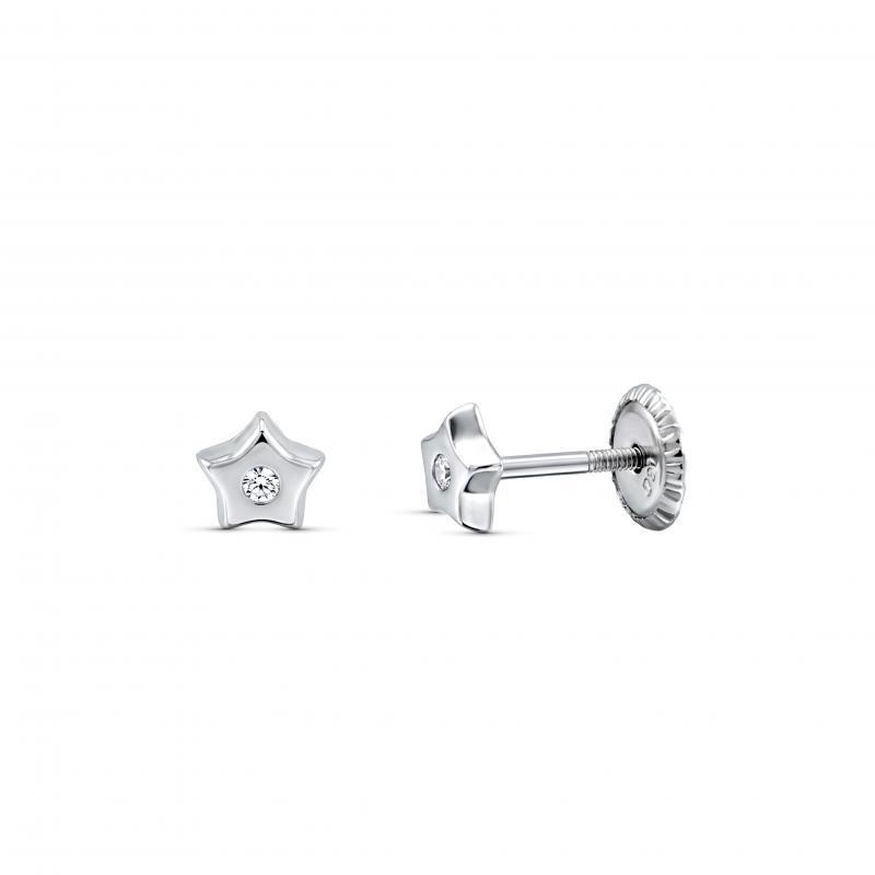 PENDIENTES ESTRELLA. BRILLANTES. ORO 18K