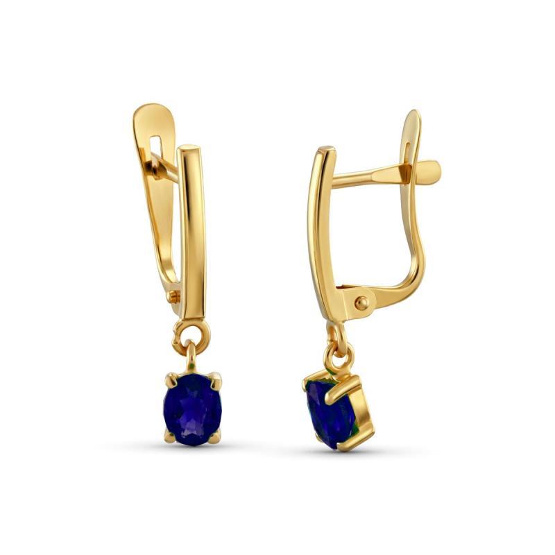 PENDIENTES KATRINA ZAFIRO ORO 18K