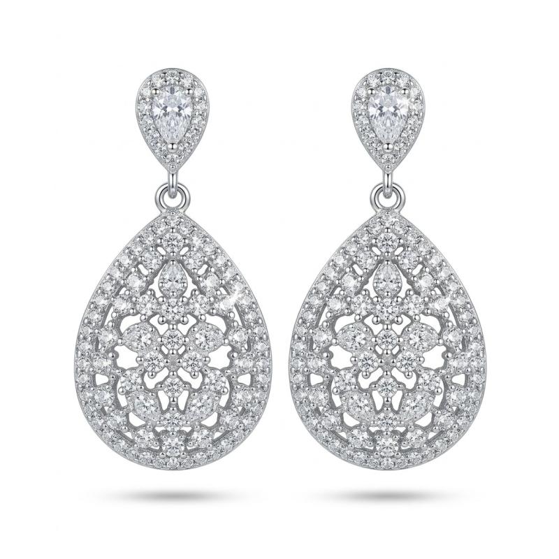 PENDIENTES ABANICO. PLATA