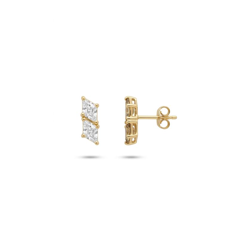 PENDIENTES OA 2 ROMBOS 9X4MM PRESION