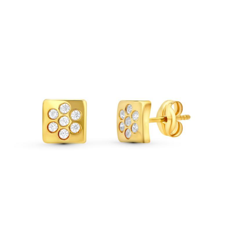 PENDIENTES SQUARE. ORO 18K