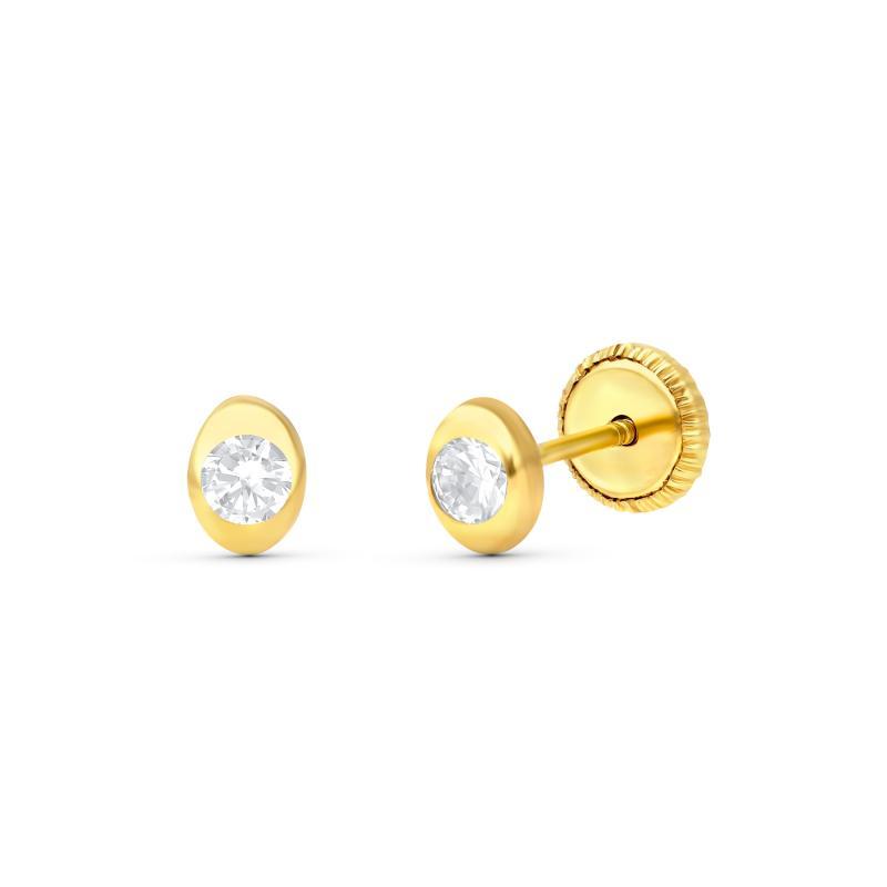 PENDIENTES OJITOS. ORO 18K