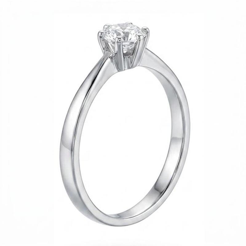 SOLITARIO ORO BLANCO  GARRAS 3MM