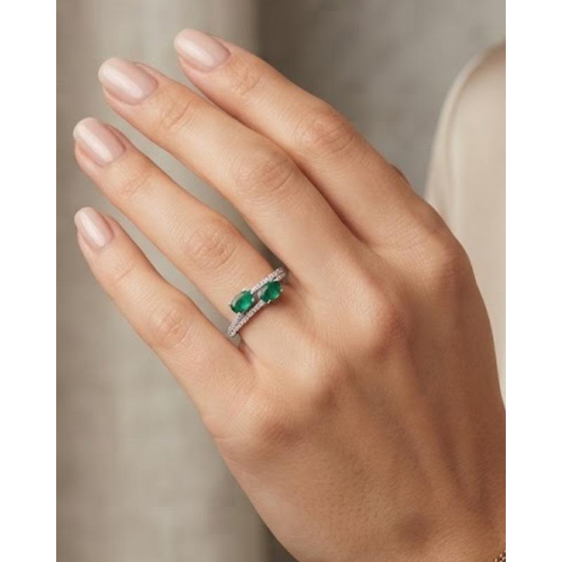 ANILLO INCROCIATO. ORO 18K. BRILLANTES. 0 064CT 