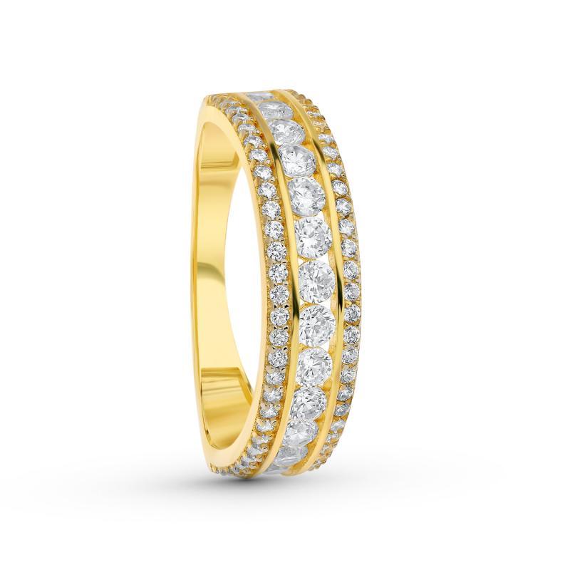 ANILLO TRIADA. ORO 18K