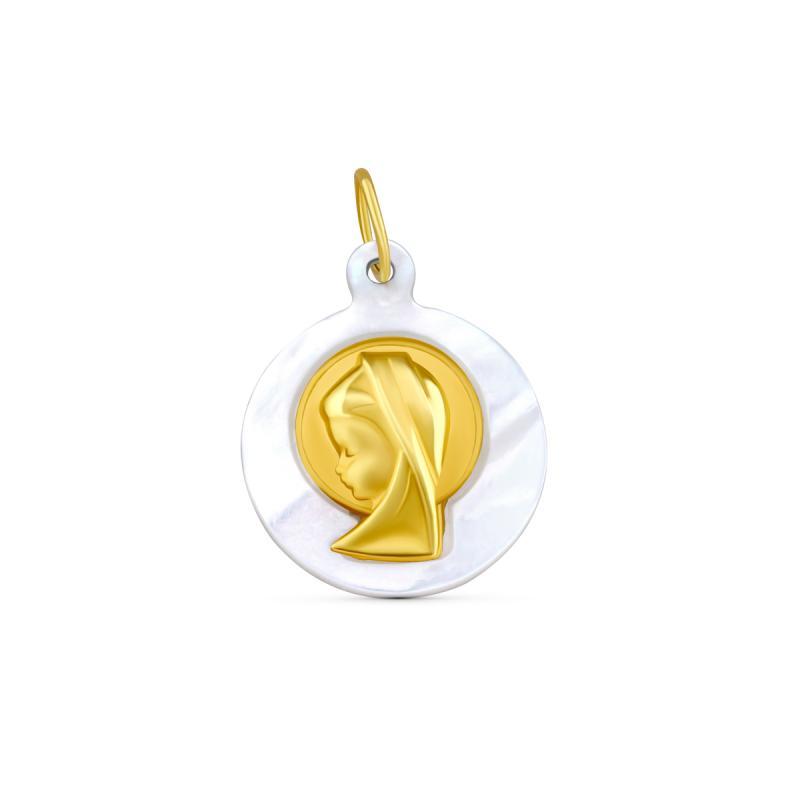 MEDALLA VIRGEN NIÑA ORO 18K