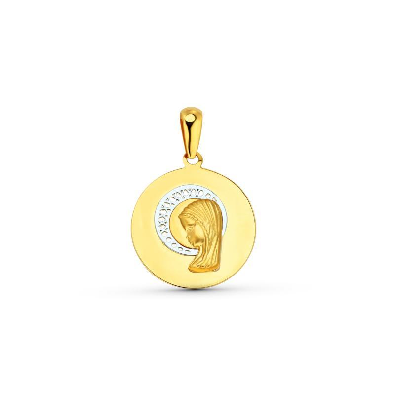 MEDALLA VIRGEN NIÑA ORO 18K