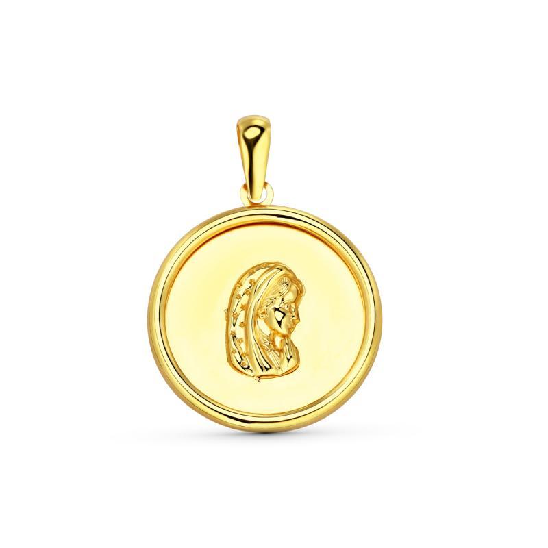 MEDALLA VIRGEN NIÑA ORO 18K