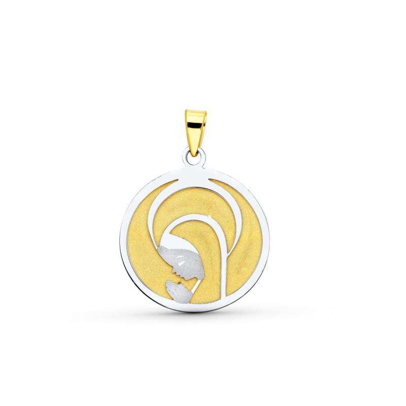 MEDALLA VIRGEN NIÑA ORO 18K