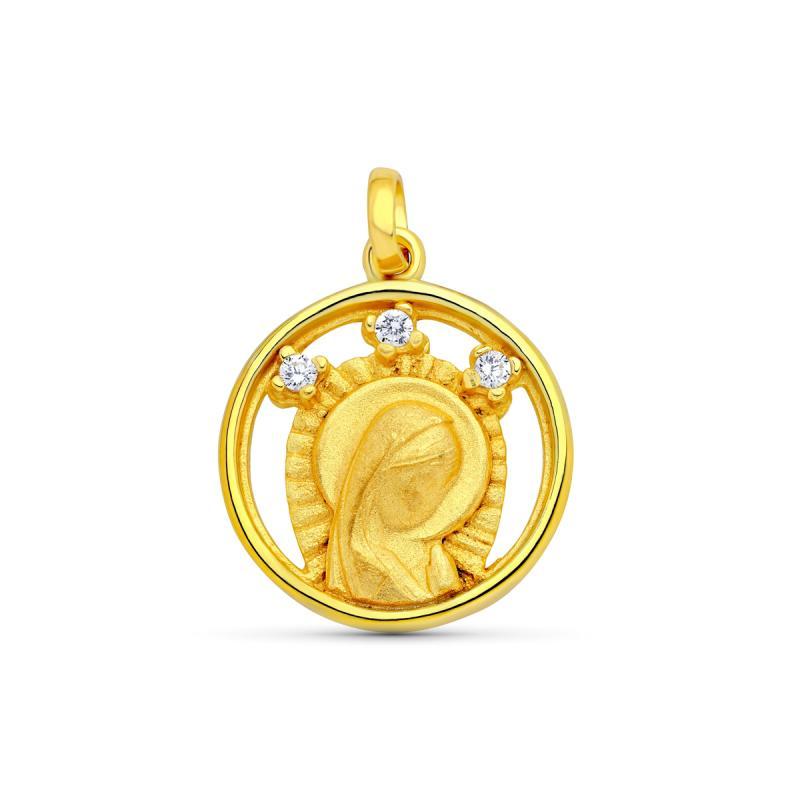 MEDALLA VIRGEN NIÑA PLATA CHAPADA