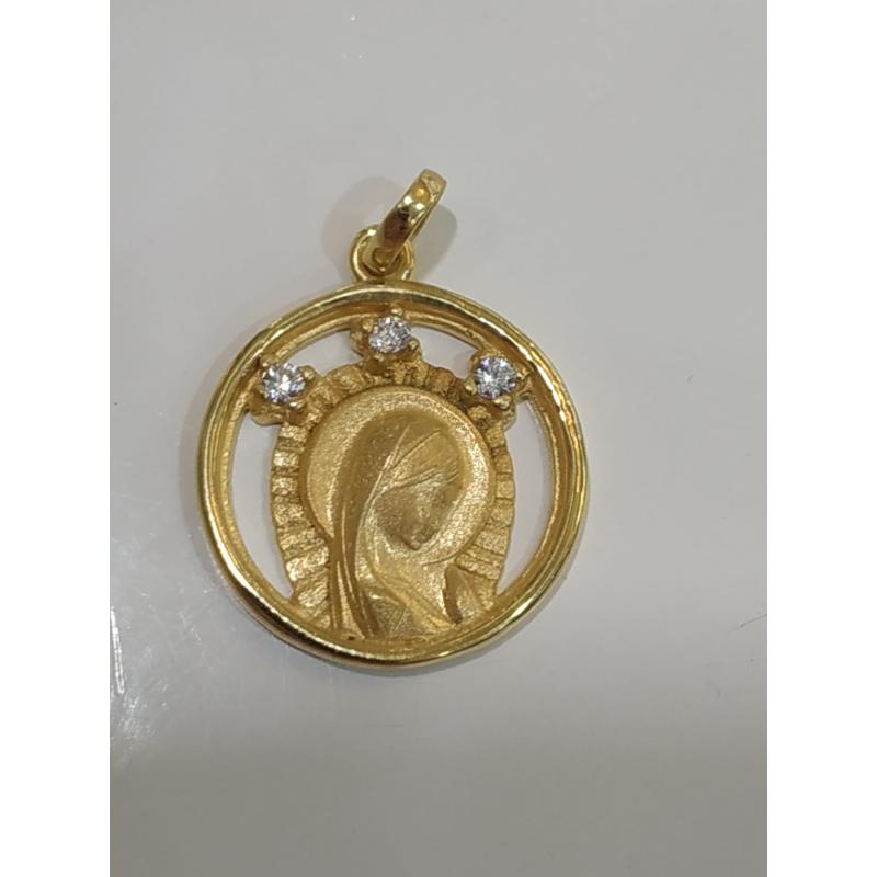MEDALLA VIRGEN NIÑA PLATA CHAPADA