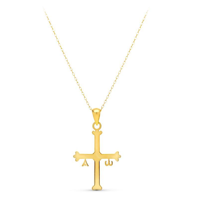 CRUZ ASTURIAS CON CADENA. ORO 18K