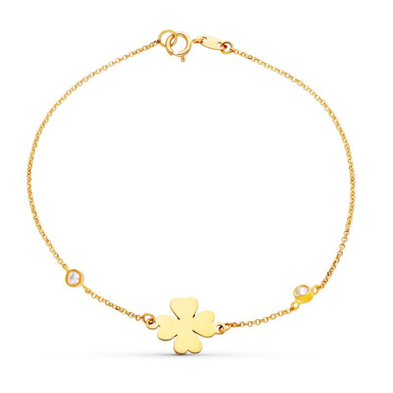 PULSERA TREBOL. ORO 18K