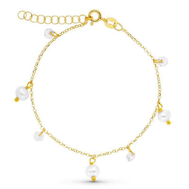 PULSERA PERLITAS. PLATA
