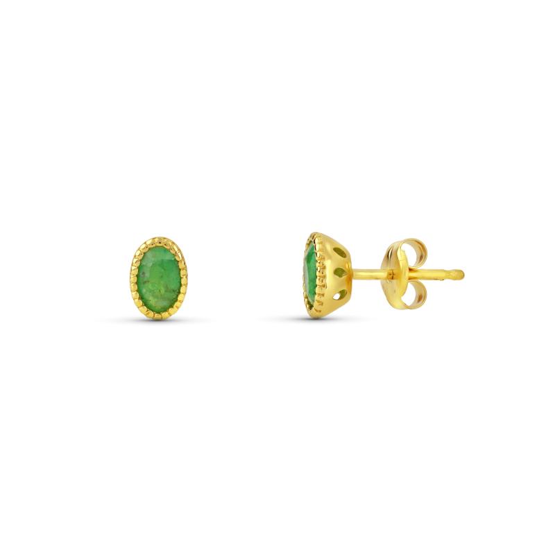 PENDIENTES ESMERALDA. ORO 18KI