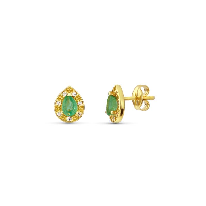 PENDIENTES LAGRIMA. ORO 18K