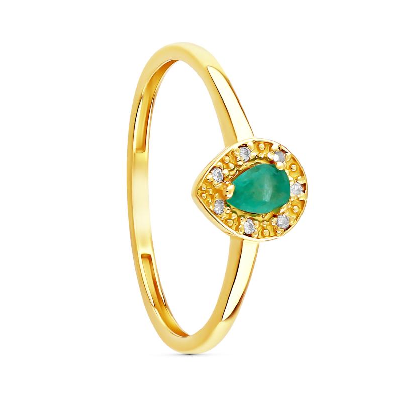 ANILLO LAGRIMA. ORO 18K