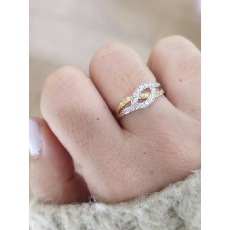 ANILLO MAREA. ORO 18 K