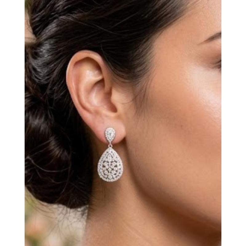 PENDIENTES ABANICO. PLATA