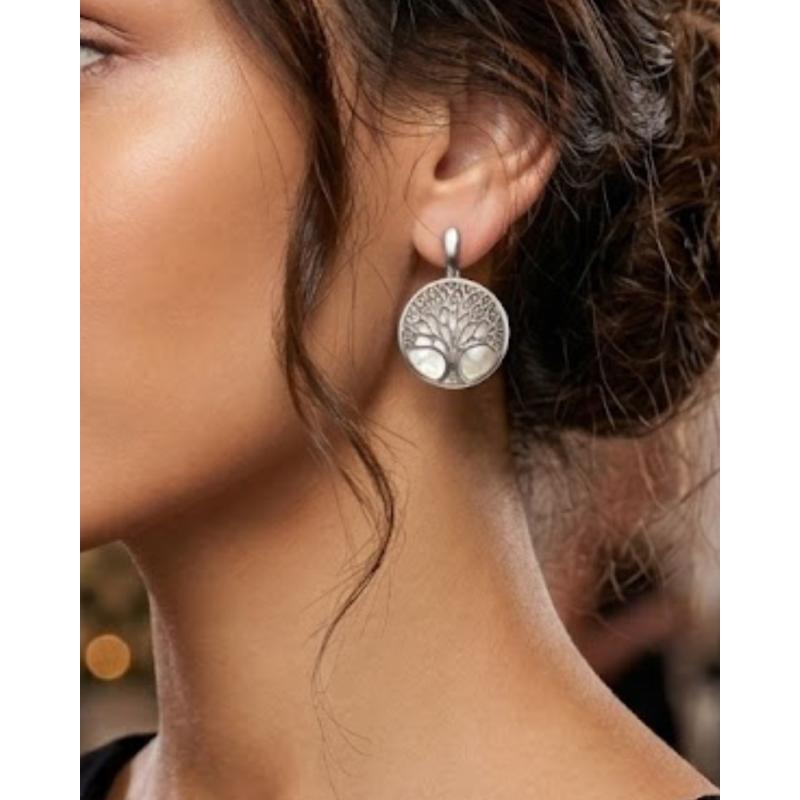 PENDIENTES ARBOL DE LA VIDA.PLATA