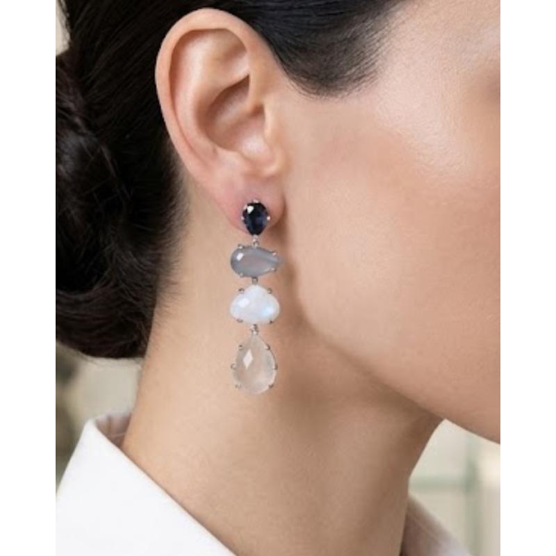 PENDIENTES PIEDRA PLATA SALVATORE