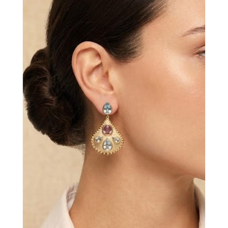 PENDIENTES AIRE. PLATA CHAPADA EN ORO SALVATORE