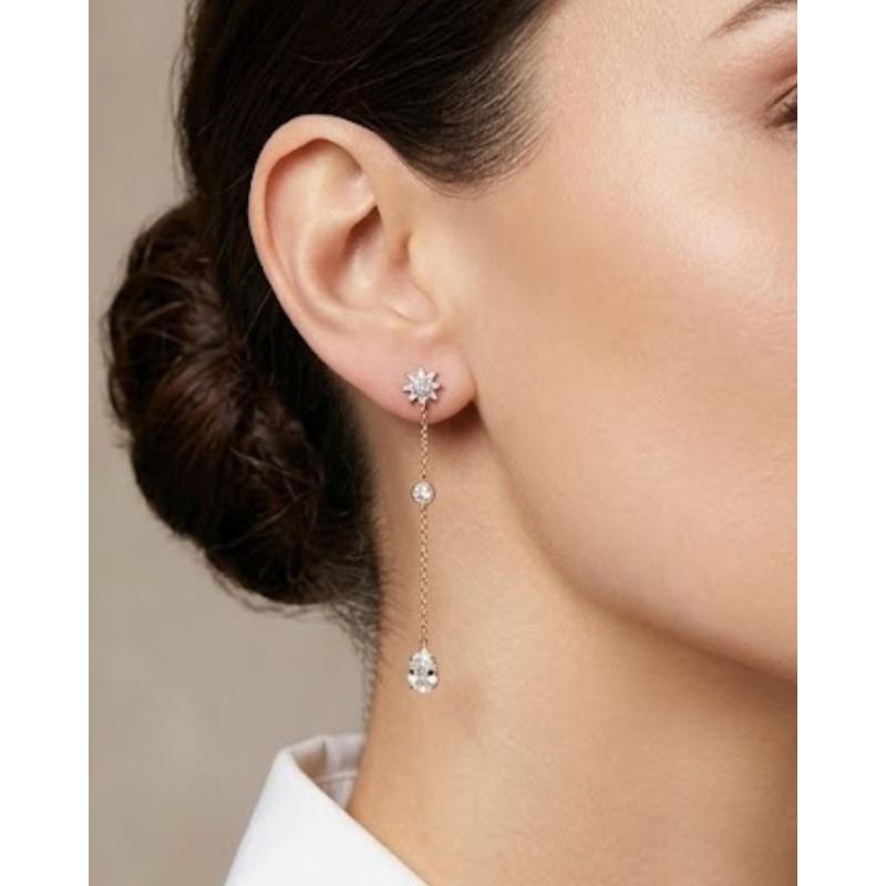 PENDIENTES ASTRAL. PLATA SALVATORE