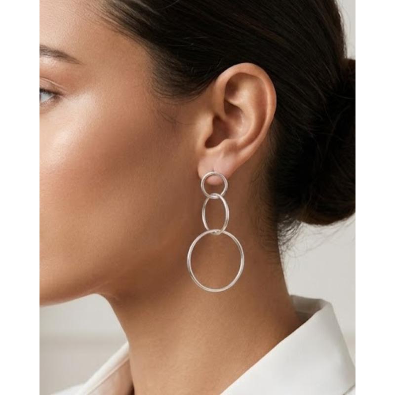 PENDIENTES ECLIPSE. PLATA