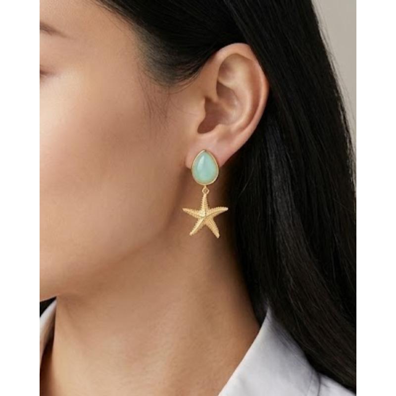 PENDIENTES ESTRELLA DE MAR DORADA