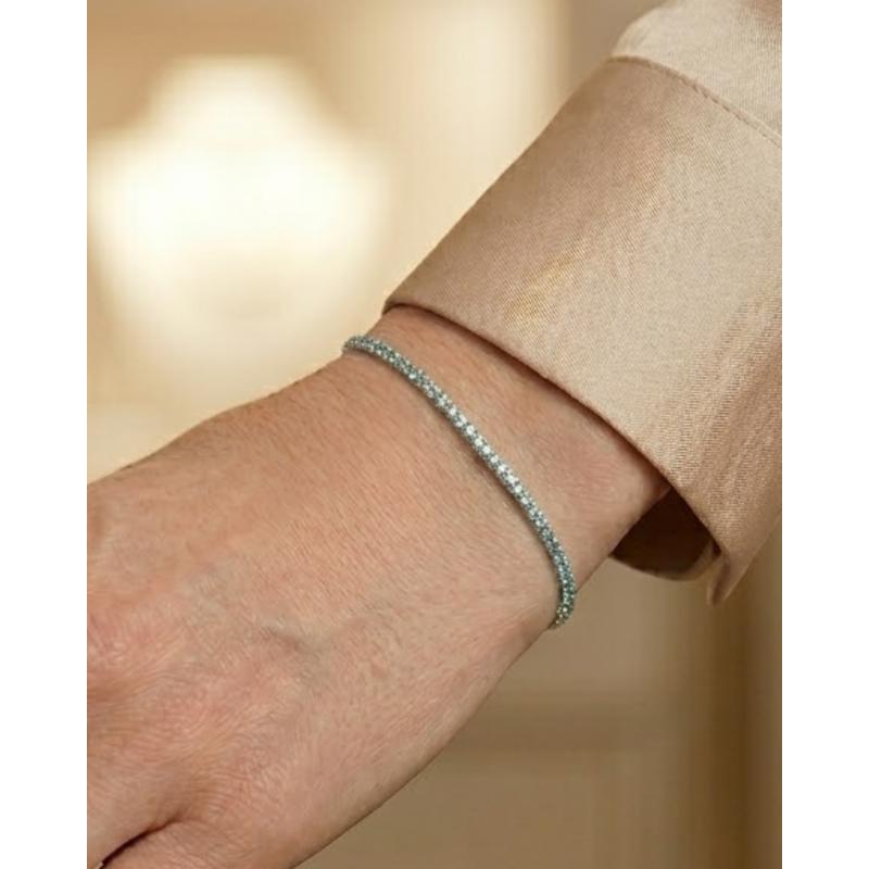 PULSERA RIVIERE. AGUAMARINA.PLATA. SALVATORE