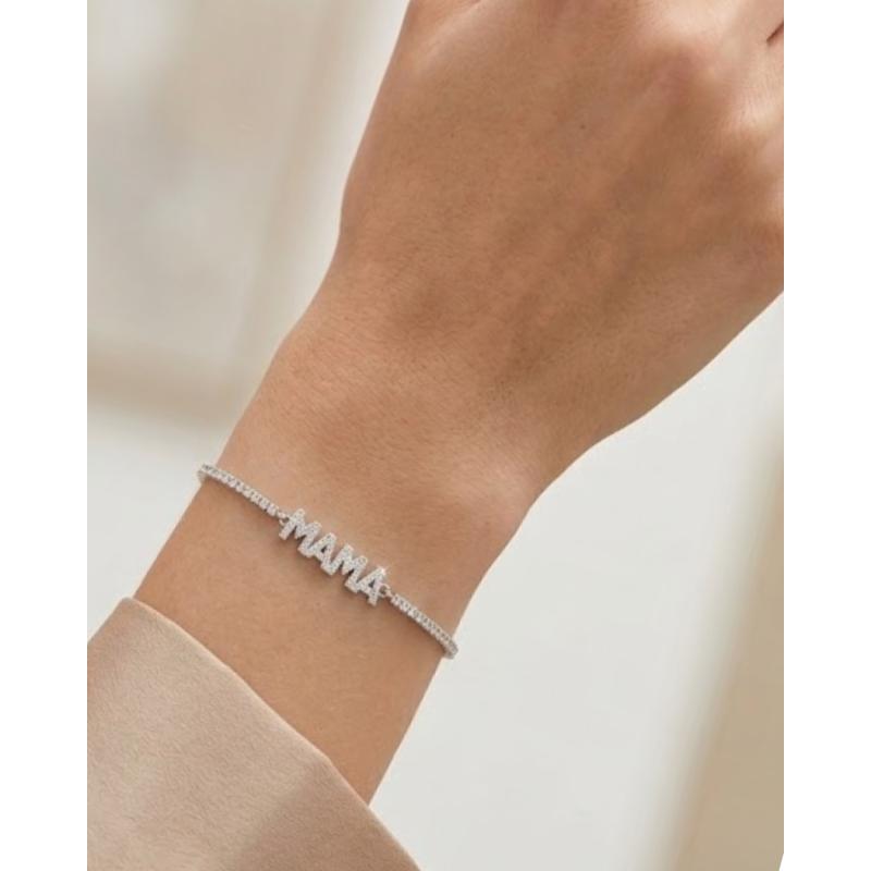PULSERA MAMÁ PLATA