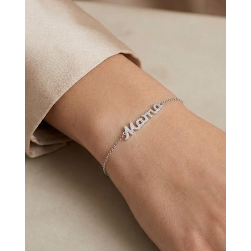 PULSERA MAMÁ PLATA