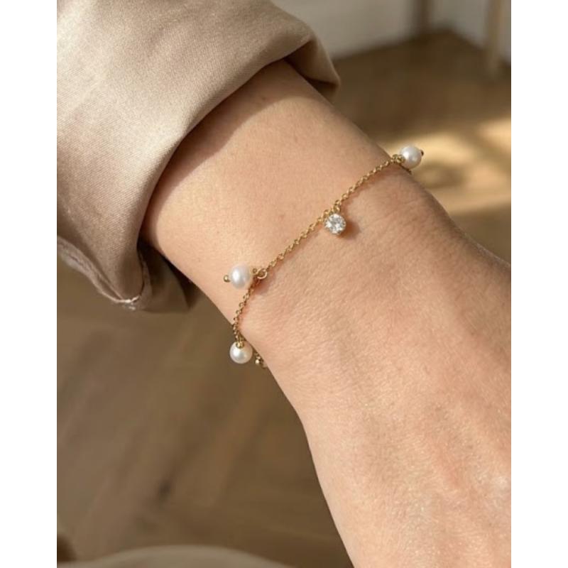 PULSERA PERLITAS. PLATA