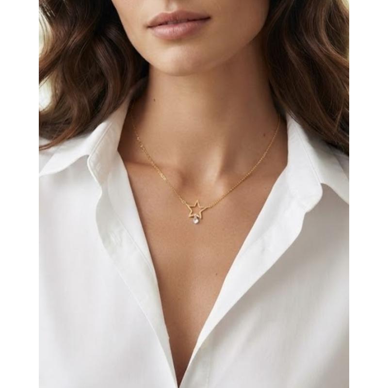 COLLAR ESTRELLA PLATA. LUXENTER
