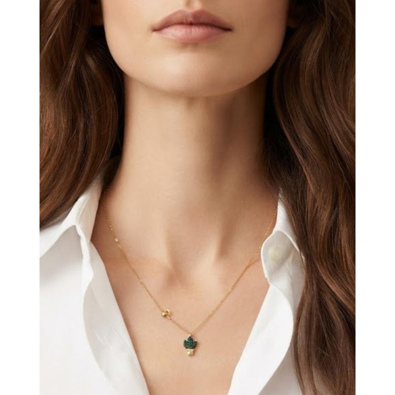 COLLAR  CACTUS. PLATA. LUXENTER