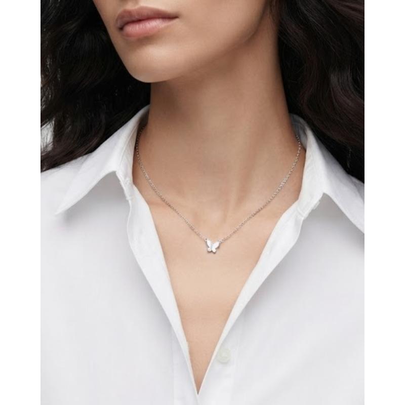 COLLAR MARIPOSA PLATA
