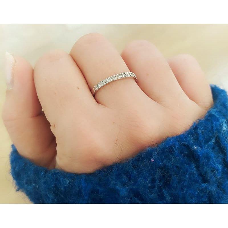ANILLO CIRCONIO. ORO 18K