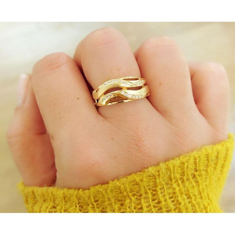 ANILLO MAREJADA. ORO 18K